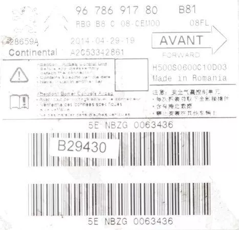 C1163JE - MODUL LOSE/ CONTINENTAL 9677910980 A2C53342861/ SIEHE