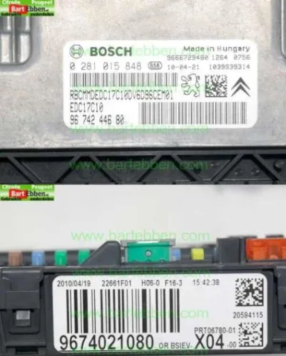 HDI 1.6 8V 9HP 9H06 DV6DTED/ BOSCH EDC17C10 0281015848